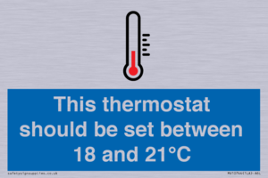 This thermostat should be set between 18 and 21°C